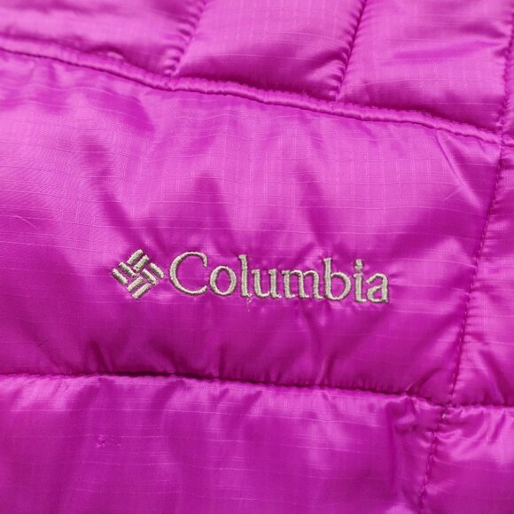 Columbia Thermal Coil Insulated Hooded Jacket Women's Large Purple Pink Puffer‎ - Picture 2 of 15